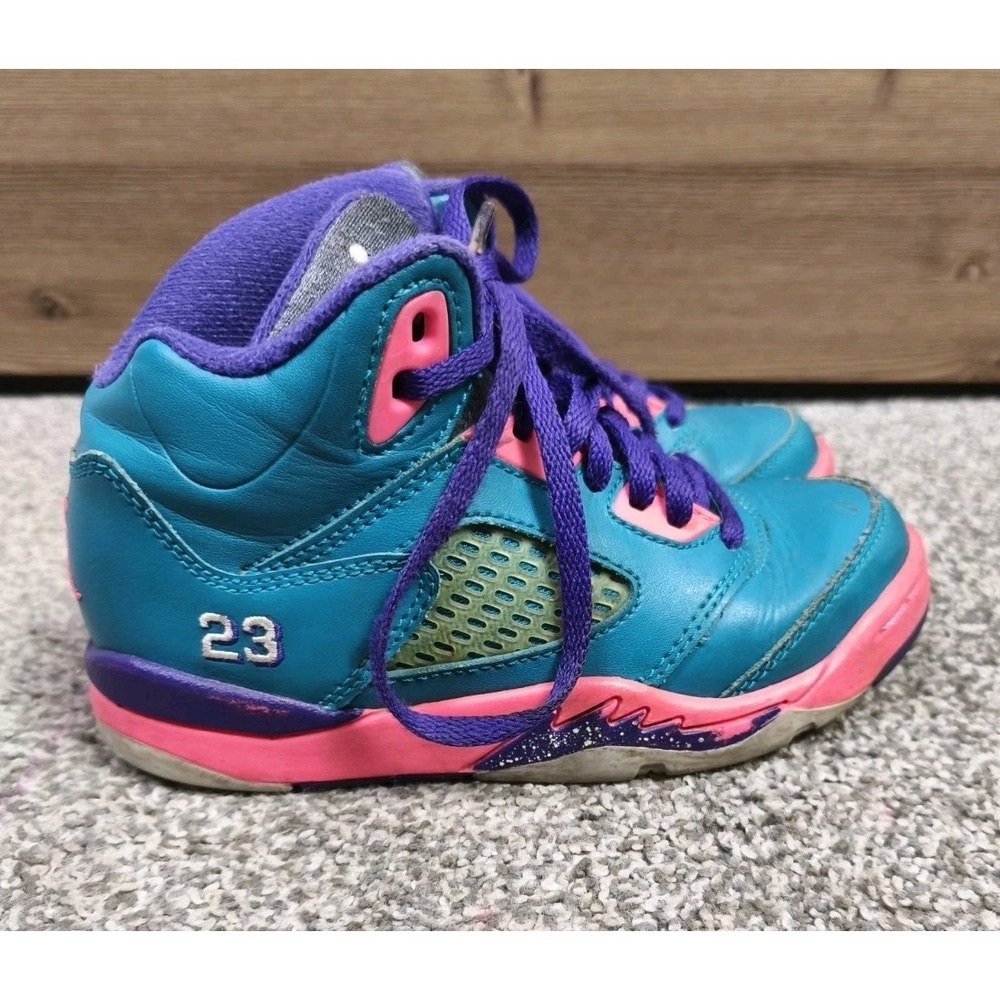 Jordan 5 Retro South Beach Toddler Size 11C Teal Pink Purple Sneakers Shoes